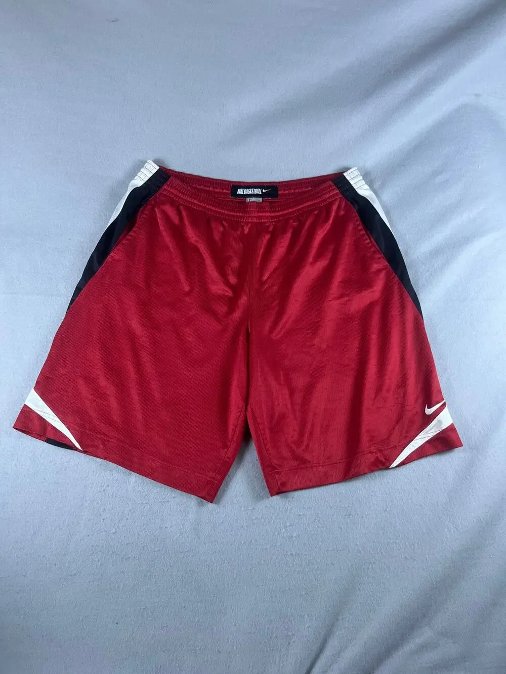 Vintage Y2K Nike Basketball Shorts Mens XXL Red White Black Swoosh Athletics